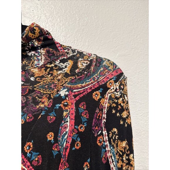 Free People Dress Womens XS Small All Dolled Up Mini Paisley Bohemian Black - Picture 3 of 5